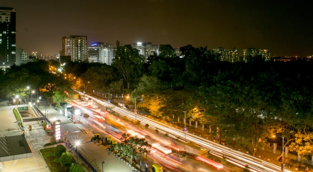 traffic light trails